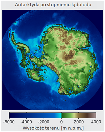 Topografia Antarktydy po stopnieniu lądolodu