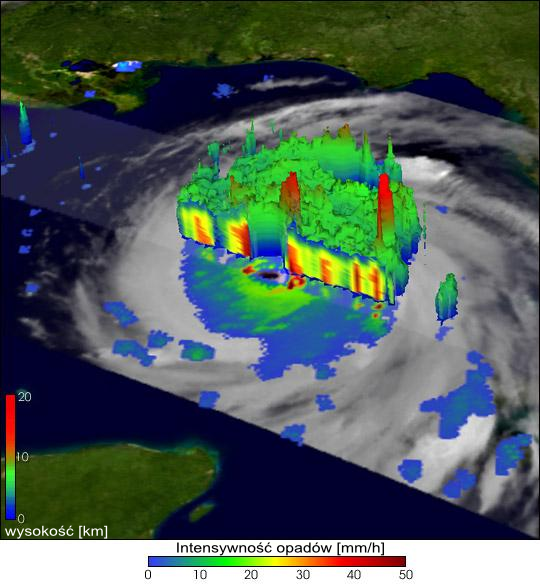 Zdjęcie satelitarne huraganu Katrina 