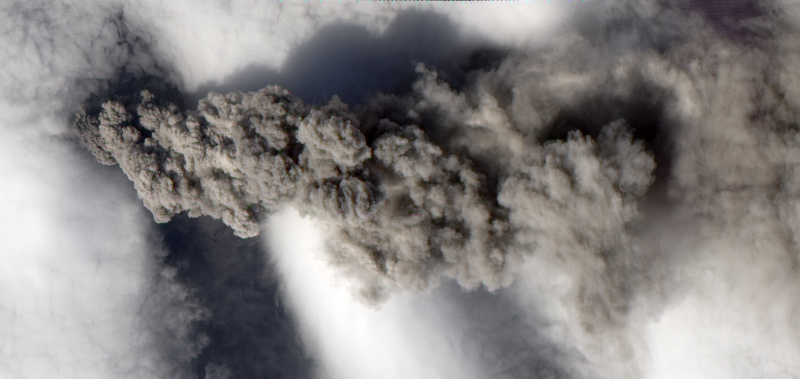 Dymy z islandzkiego wulkanu