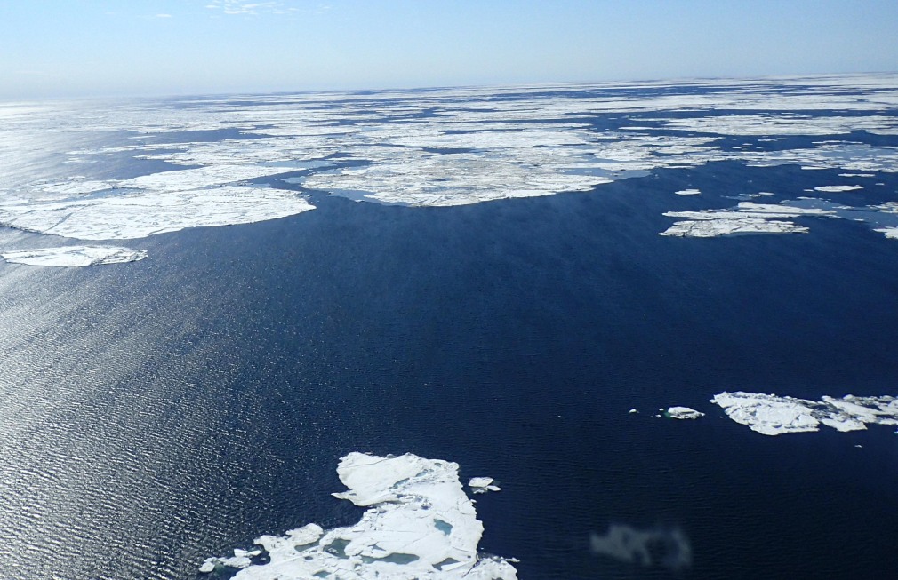 Arktyka 2016: zdjęcie dekoracyjne, lotnicze zdjęcie Morza Czukockiego.