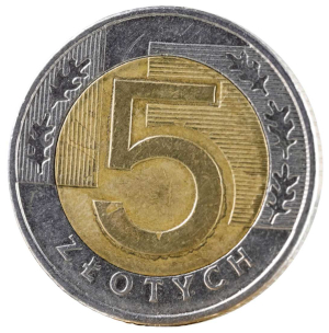 Zdjęcie monety 5 zł. 