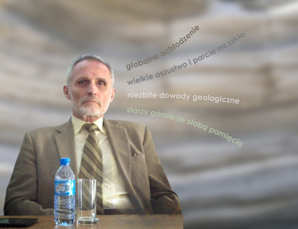 Grafika dekoracyjna: profesor Leszek Marks i jego stwierdzenia o zmianie klimatu. 