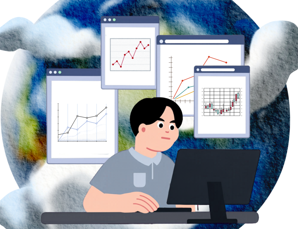 Grafika dekoracyjna: obserwacje i projekcje klimatu.
