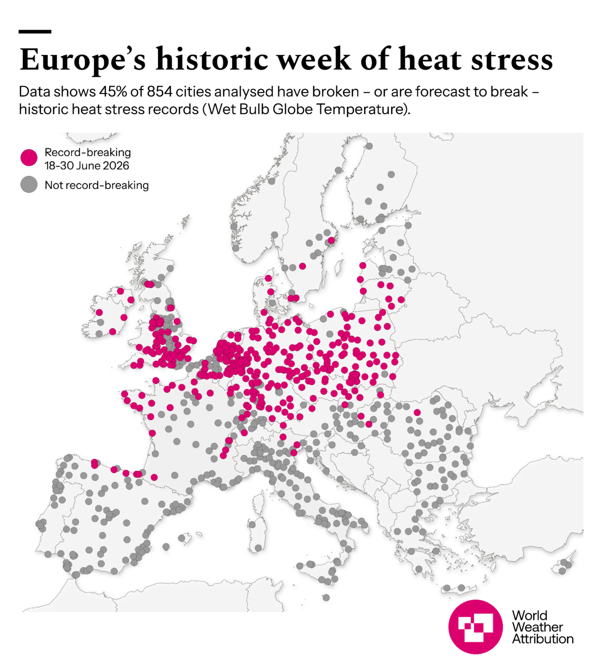 Rekordy temperatury mokrego termometru w Europie