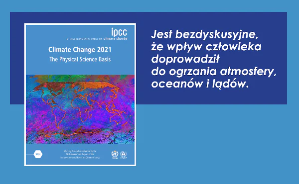 Grafika: okładka pierwszej części szóstego raportu IPCC 