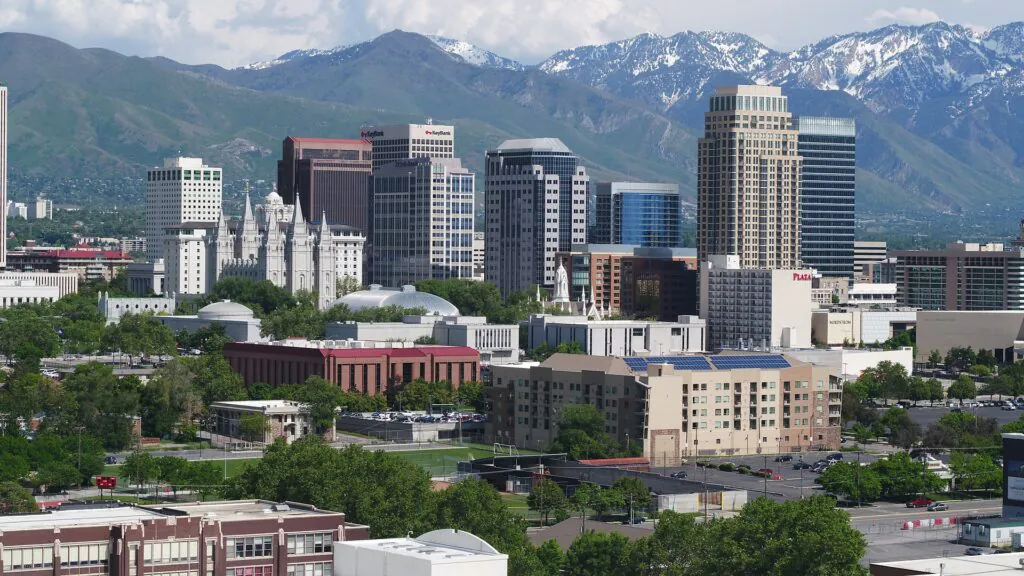 Zdjęcie: Salt Lake City, widok na centrum miasta.