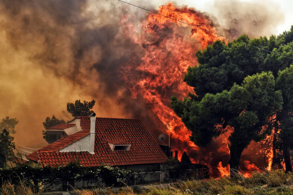Zdjęcie dekoracyjne: pożary w Grecji, 2021.