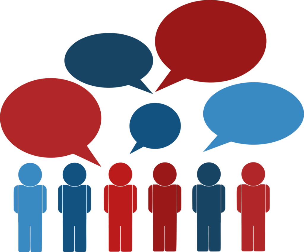 Obrazek dekoracyjny: dyskusje.