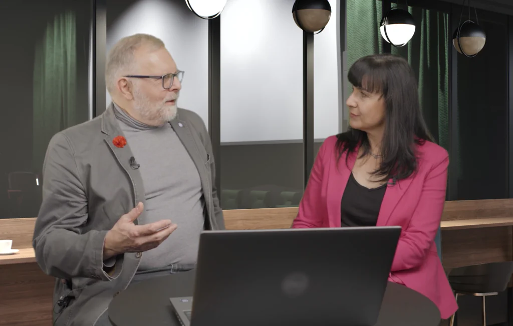 Zdjęcie z nagrań kursu "O klimacie w dobie dezinformacji", prof. Szymon Malinowskii red. Aleksandra Stanisławska.