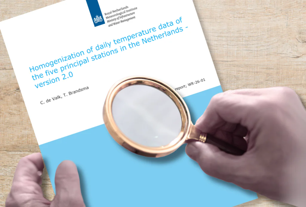 Grafika dekoracyjna: KNMI, homogenizacja danych.