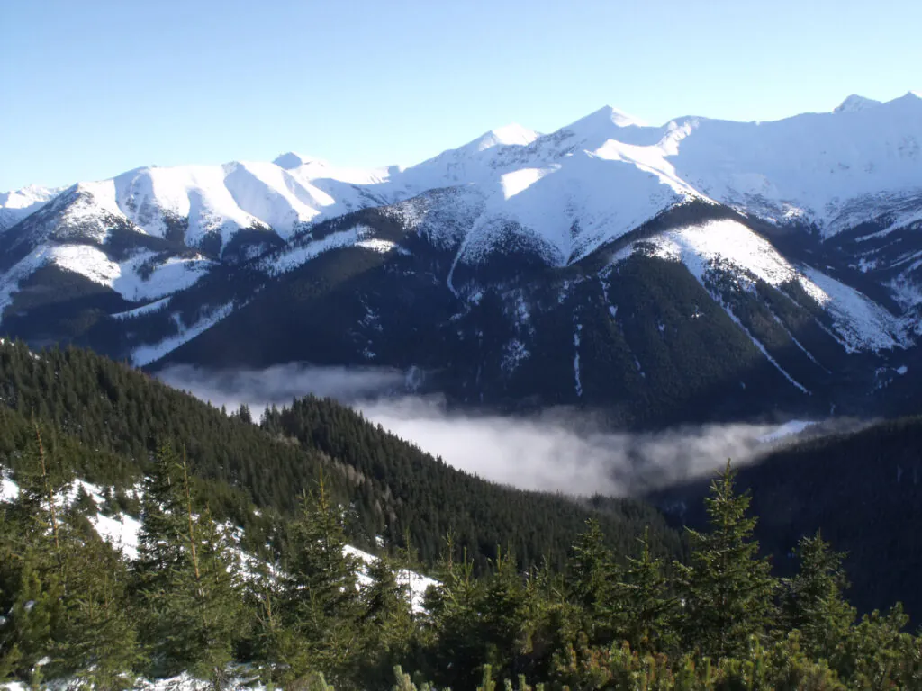 Zdjęcie dekoracyjne: szczyty Tatr pokryte śniegiem.